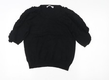 ZARA Women Black Knit Ruffle