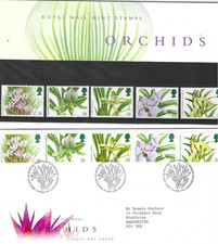 GB Presentation Pack with FDC - Orchids - 1993 (548)