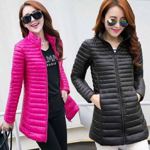 Women duck down coat - coat, dark