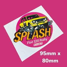 SPLASH 128 Rally Fiat race Track Circuit Vintage Classic Car Vinyl Sticker Hot