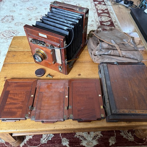 Antique mahogany field camera - field,