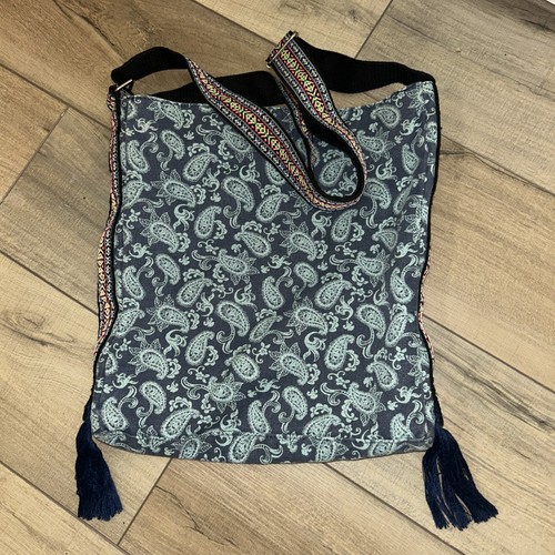 Paisley canvas messenger bag - messenger,