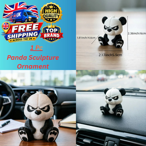 Funny angry panda figurine - funny,