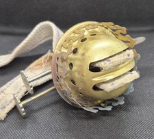 Vintage brass oil lamp double