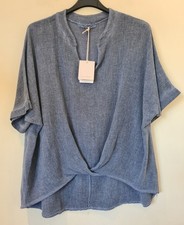 Italian Washed Linen Tunic Top