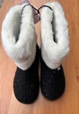 Totes Isotoner Slip On  Ladies Mule & Slider, Cross Strap, Ballet Boot Slippers