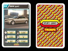 1 x info card BMW 750Li car -