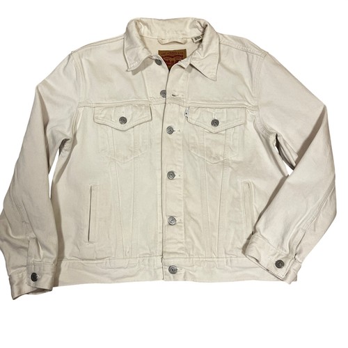 Levis mens cream denim - levis, trucker