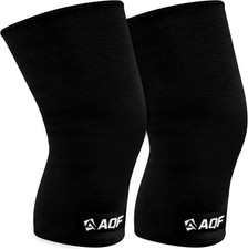 AQF Double 2 Ply Knee Sleeves Strongman Powerlifting Squats Deadlift - Size S