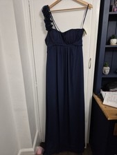 Alexia Design Navy One Shoulder Prom Bridesmaid  Occasion Long Dress BNWT UK 10