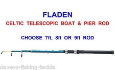 FLADEN CELTIC TELESCOPIC BOAT ROD FOR KAYAK SEA FISHING UPTIDE 7ft 8ft OR 9ft
