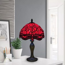 Red Tiffany Style Table Lamp