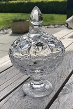 Vintage glass bon bon jar with