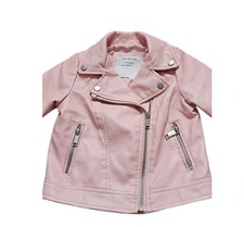 Light Pink Faux Leather Jacket