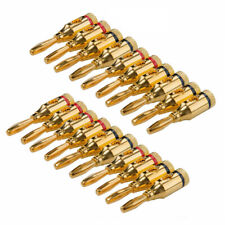 20 x 4mm Gold Plated Musical Audio Speaker Cable Wire Connector 4mm Banana Plugs