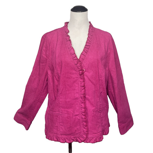 Nwt chicos fuchsia pink ruffle - nwt,
