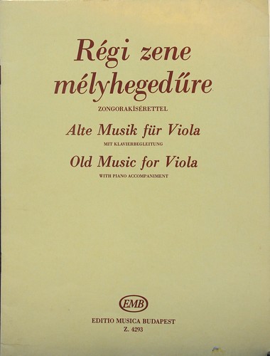 Old music for viola - with, piano