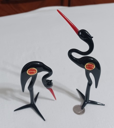 Rare murano glass cranes - rare,
