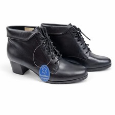 Shoe Zone Womens Black Genuine