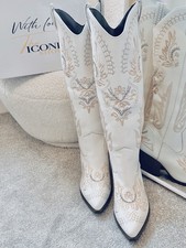 SALE White leather cowgirl