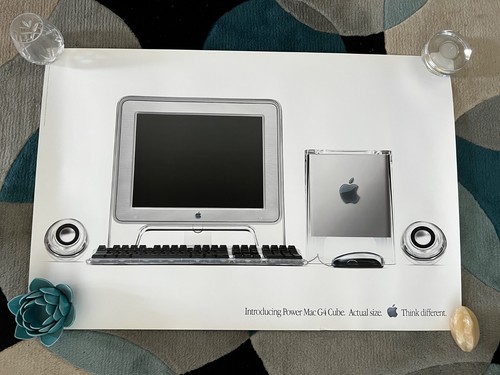 Apple power mac cube - mac, poster