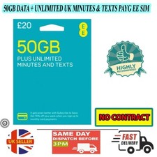 50GB DATA + Unlimited UK