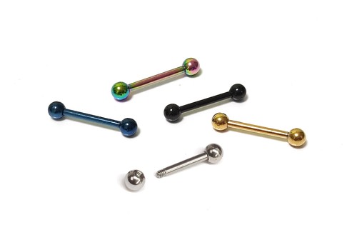 14k gold titanium - gold/titanium, nipple