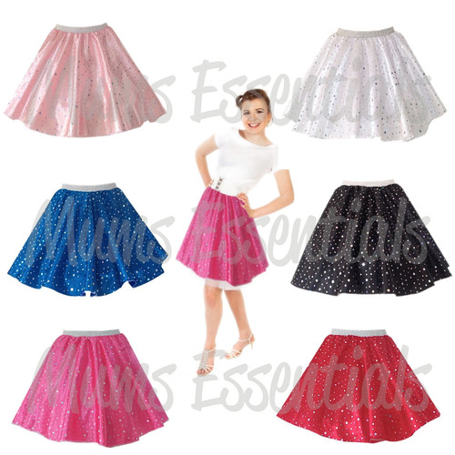 Girls satin sequin polka - satin,