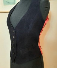 Navy moleskin waistcoat