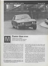 1970 Jensen FF II: 4-page Motor magazine brief car test