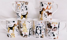 Dogs Collage Mugs Set 6 Fine
