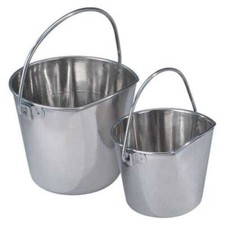 Dog Water Bowl Heavy Duty Stainless Steel Bucket for Dog Crate Cage Kennel Car