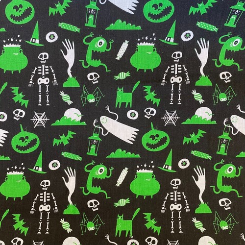 Spooky halloween polycotton - spooky,