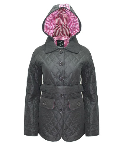 New ladies quilted hooded - ladies,