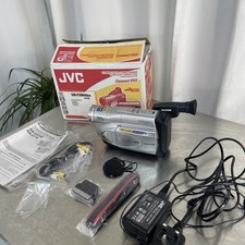 JVC GR-FXM40EK Compact VHS Camcorder Boxed Leads Adaptor Instructions Working
