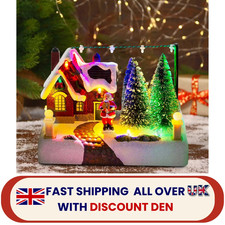 Christmas Village Scene  Light-Up House Ornament – Snow Town Holiday Decor