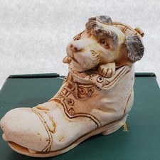 Harmony Kingdom Sole Mate Dog in Boot UK Made 1999 Trinket Box Figurine