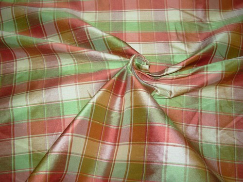 Yds 100 silk plaid - yds, 100%