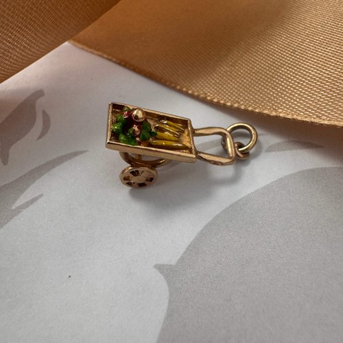 Vintage 9ct gold enamel - vintage,