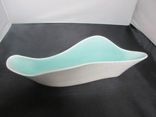 Retro Poole Pottery Two Tone Seagull and Ice Green -  Wave Vase