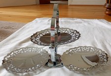 Silver Colour Folding 3 Tray