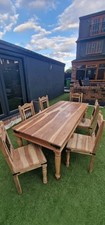 Sheesham Solid Indian Wood Dining Table with 6 Chairs 6ft