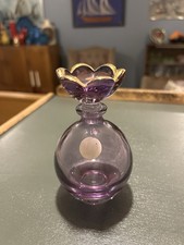 Vtg Cristallerie Purple Lead
