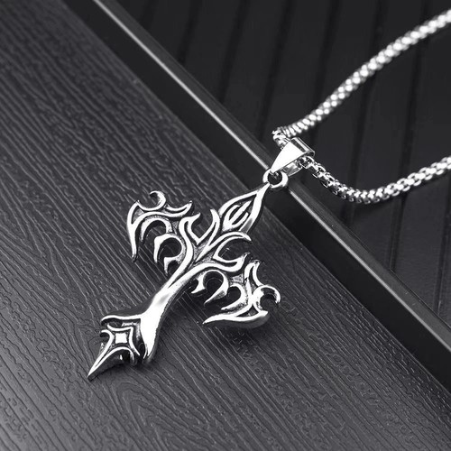 Gothic tribal flame cross - gothic,