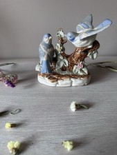 Blue Jay Porcelain Bird