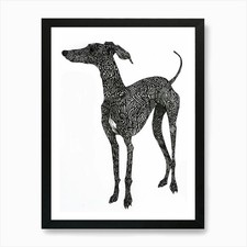 Whippet Dog Line Sketch 2 Art