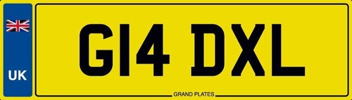 Glad number plate g14 dxl - xl,