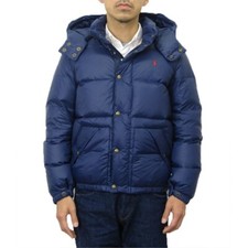 Polo Ralph Lauren Boy's Kid's Hooded Down Puffer Jacket Coat - Navy (red pony)