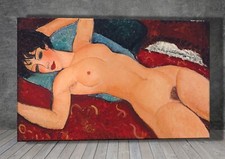 Amedeo Modigliani Red Nude Nu couché Nude CANVAS PAINTING ART PRINT 1883