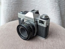 Praktica (Pentacon) LB SLR camera + Carl Zeiss Tessar 50mm f2.8 lens & case, VGC